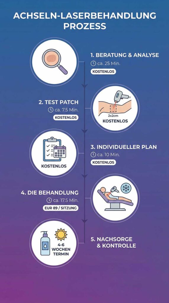 Wie läuft eine Achseln-Laserbehandlung